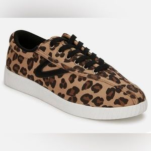 Tretorn Women’s Nylite Plus Canvas Leopard Sneakers. Size 9 NIB